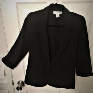 Sag Harbor Black Blazer - Silver Button - Size S